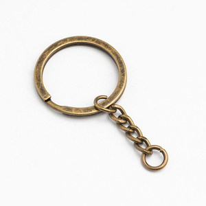 Porte-clés en métal DIY avec fermoir mousqueton, plaqué <span class=keywords><strong>or</strong></span> bronze, accessoires en acier inoxydable, vente en gros - Product Image 4