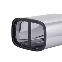 Poubelle de bureau à domicile rectangulaire de 3 litres en acier inoxydable avec couvercle à poussoir manuel