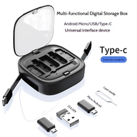 Boîte de Câbles Rétractables Multifonction 6-en-1 : Kit Adaptateur de Recharge, Cadeau Idéal, Support de Bureau et Voyage