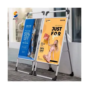 Premium dayanıklı malzeme özelleştirilmiş Poster standı açık reklam broşür tutucu zemin ayakta reklam posteri