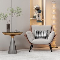 Fauteuil simple pliable en velours écologique de luxe moderne pour appartement, salon, hôtel, loisirs