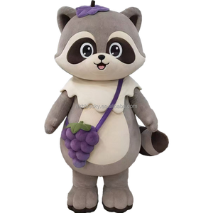 <span class=keywords><strong>Disfraz</strong></span> de Mascota de Dibujos Animados de Mapache con Diseño 3D de Espuma, Color Azul Cielo, para Ferias Comerciales - Product Image 1