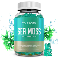 Permen Gummy Sea Moss Bebas Gula OEM Label Pribadi Vegan Meningkatkan Energi Mendukung Imunitas Suplemen Permen Gummy Sea Moss
