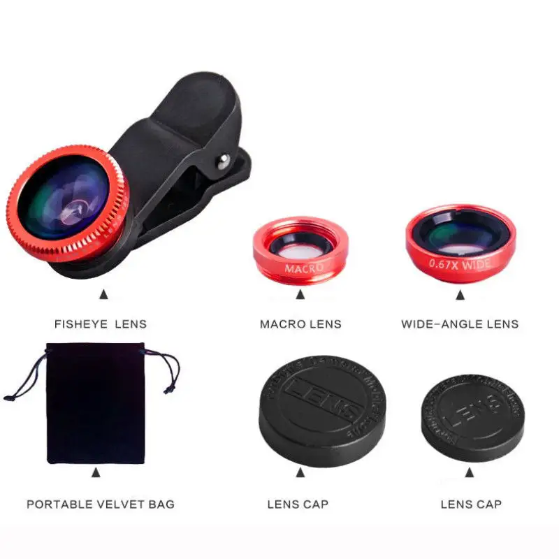 In Stock Three In One Lens Phone Camera Lens