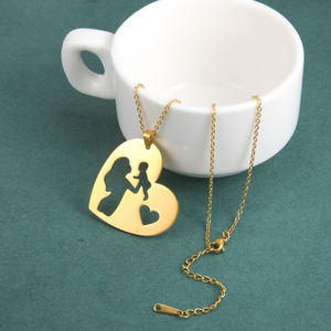 Lateefah OEM <span class=keywords><strong>mama</strong></span> Dia de <span class=keywords><strong>la</strong></span> Madres moda regali per <span class=keywords><strong>la</strong></span> festa della mamma gioielli in acciaio inossidabile collane per mamma placcate in oro - Product Image 5