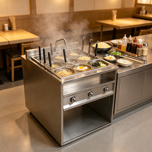 Cuiseur à pâtes vertical à 9 trous, 2800 Pa, en acier inoxydable, pour usage commercial, équipement de cuisine pour la restauration - Product Image 4