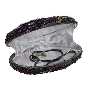 Women Novel Floral Rhinestones Evening Bag Luxury Crystal Clutch <b>Purse</b> Removable Chain for Celebration Gathering - Product Image 3