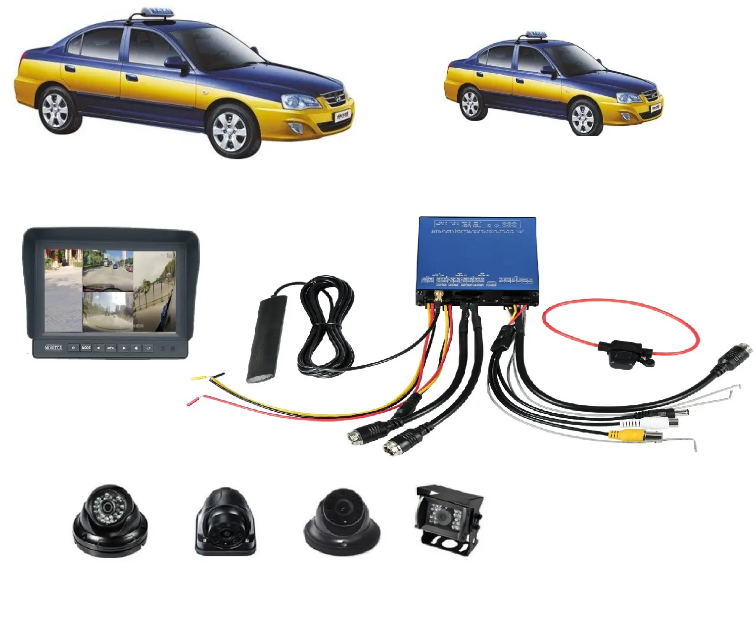 Taxi Máy Ảnh DVR,SOS Nút Báo Động 4G GPS WIFI Limousine Giám Sát Hệ Thống Camera, 1080P MDVR