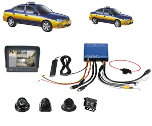 Taxi caméras DVR, Bouton SOS D'alarme 4G GPS WIFI limousine système de caméra de surveillance, 1080P MDVR