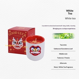 Chinese Lion Dance Shaped Scented Candle Jar National Trend Aroma Decor Home <b>Ornament</b> Birthday Wedding Souvenir Gift - Product Image 6