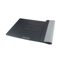 Funda para Portátil 4 en 1 de Cuero y Fieltro con Cargador Inalámbrico de 15W, Logotipo Personalizado, Estuche para Portátil de Fábrica, Cargador 4 en 1
