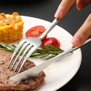 <strong>Chinese</strong> Metal Stainless Steel Dishwasher Safe Mirror Finish Nordic Minimalist Design Four-Piece <strong>Knife</strong> Fork Spoon <strong>Set</strong> Household - Product Image 4