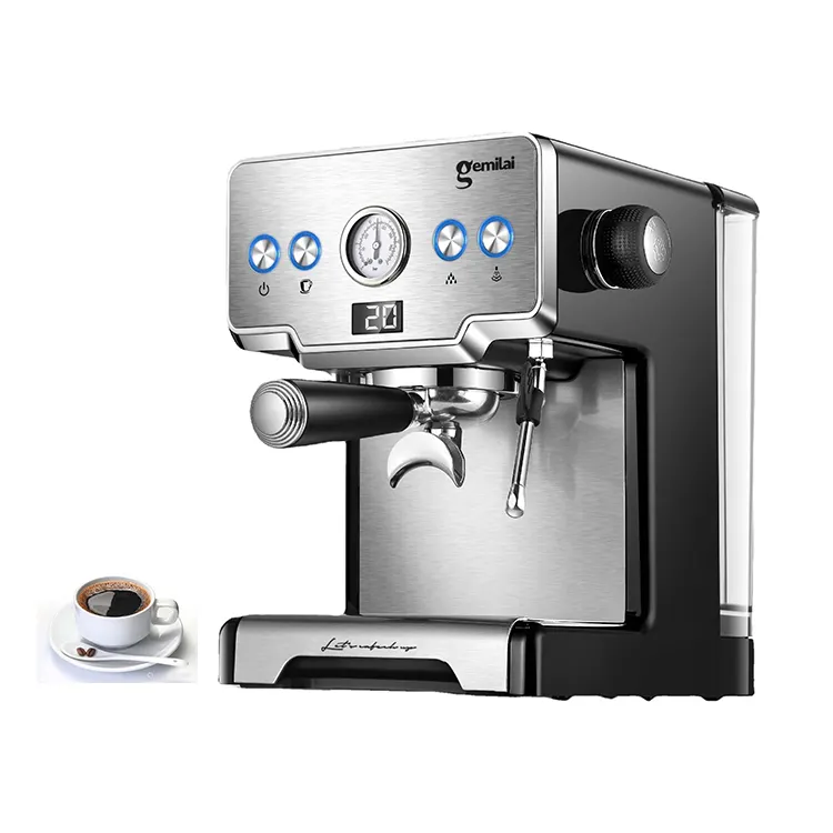 Italiaanse Commerciële Automatische Cappuccino Koffiezetapparaat Cafe 50Hz Espressomachine Met Molen
