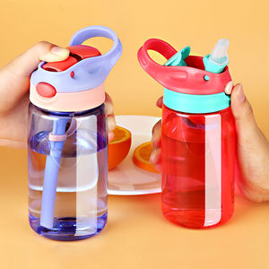 SilverJet Kids Water Bottle 480ml With <b>Straw</b> Leak Proof Reusable <b>Plastic</b> <b>Drink</b> Bottle For Boys Girls Travel Outdoor - Product Image 1