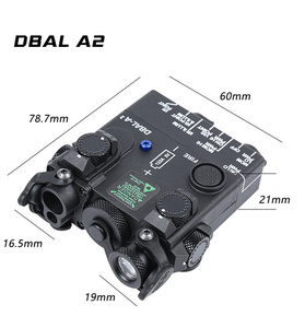 Viseur laser tactique <span class=keywords><strong>DBAL</strong></span> A2 et lampe de poche LED lumière de chasse IR rouge/vert avec indicateur PEQ15 corps en nylon portée de 125m - Product Image 6