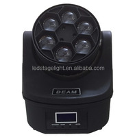 Projecteur LED mobile GBR RGBW 6*12W avec laser à points, contrôle DMX512, IP33 pour éclairage de scène