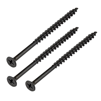 Vis à bois à filetage grossier 3,5x32mm, fabricant de vis à tête trompette 6x1 1/4, phosphatées noires