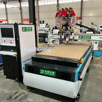 Mesin Router CNC Spindle Rotary 5 Axis Italy Sway Spindle CNC Disc ATC untuk Pengerjaan Kayu Panel Furnitur