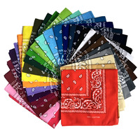 Vente en gros 22 pouces de haute qualité Paisley Cowboy Bandana Logo personnalisé en plein air fête faveur écharpe bandeau cadeau d'affaires promotionnel