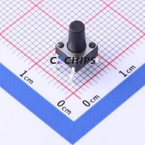 TSD001B09518A Tactile Switch Through hole Component (THT)-4P,6x6mm Switch Round Button 1.8N Through Hole 6mm - Product Image 1