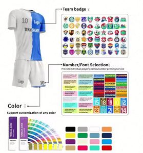 เสื้อฟุตบอลทีมเปล่าแบบขายส่ง เสื้อเจอร์ซีย์แบบแห้งเร็วสำหรับผู้ชาย ชุดฟุตบอล - Product Image 2