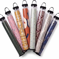 Sac de rangement cylindrique transparent en PVC pour tapis de mahjong, sac à main à double fermeture éclair pour tapis de jeu enroulable, portable