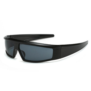 Lunettes de soleil enveloppantes punk Y2K pour femmes, lunettes de soleil futuristes tendance, lunettes de soleil vintage rectangulaires pour hommes, grandes montures, lunettes de soleil d'extérieur <span class=keywords><strong>2023</strong></span> - Product Image 4