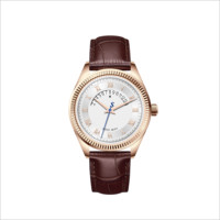 Reloj de cuarzo práctico con ventana de calendario semicircular