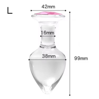 Ensemble de 3 dilatateurs anaux en verre transparent, jouets sexuels pour femmes et hommes