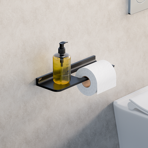 Porte-papier de salle de bain moderne avec un design simple mais élégant conçu pour un rangement sécurisé du papier toilette avec un look contemporain - Product Image 1