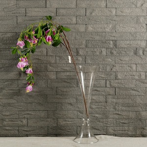 Offre Spéciale <span class=keywords><strong>80</strong></span> <span class=keywords><strong>cm</strong></span> de haut réversible trompette fleur Arrangement verre <span class=keywords><strong>Vase</strong></span> Design moderne mariage décor sol <span class=keywords><strong>Vase</strong></span> - Product Image 2