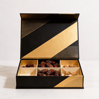 Caja de Papel Rígido con Cierre Magnético para Empaque de Lujo Personalizado con Logotipo, para Dátiles Premium de Ramadán, Chocolate y Baklava