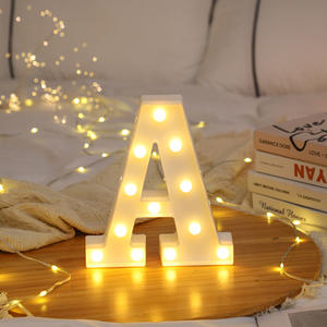 Lampes LED 3D personnalisées à piles, lettres lumineuses, <span class=keywords><strong>d</strong></span>écoration murale ou de table, utilisation intérieure, idéales pour fêtes, propositions de mariage, Saint-Valentin - Product Image 1