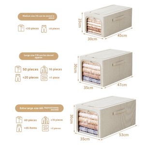 NFS có thể gập lại quần áo Hộp lưu trữ dày polyester-coton-linen có thể nhìn thấy cửa sổ PP Pet mục tiêu người tiêu dùng - Product Image 3