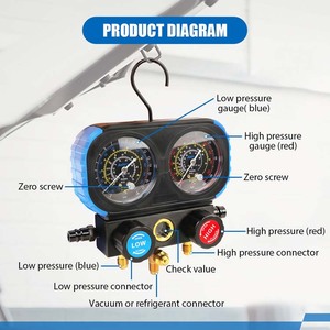Universal Vakuumpumpe Digitales Kältemittel Auto Ac Hvac Manifold Manometer Werkzeugs atz mit Rohr - Product Image 5
