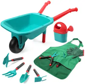 Набор детских садовых инструментов, садовые игрушки, уличные и комнатные игрушки, подарок, тачка для мальчиков и девочек