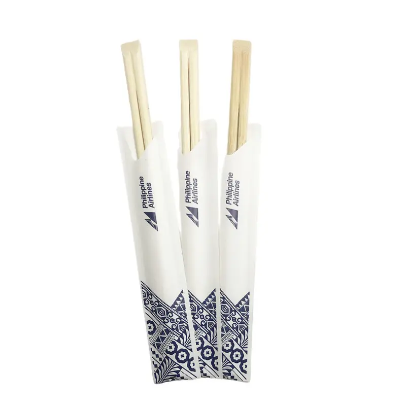 Palillos de bambú desechables, Media manga de papel para restaurante japonés, embalaje