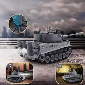 2023 RC Tank 1/18 Deutscher Tiger Army Tank 2.4G Bombing Battle Tank für Weihnachts geschenke Spielzeug modelle