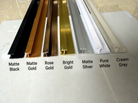 Profilé en alliage d'aluminium moderne en forme de H, étanche, pour panneaux muraux, revêtement de joint, bordure décorative pour plafond intérieur et habillage de maison