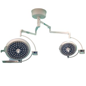 Lámpara Quirúrgica de Doble Cabezal con Fuente de Luz Fría LED de 150W, Certificación CE, para Iluminación de Operaciones en Hospitales Veterinarios - Product Image 1