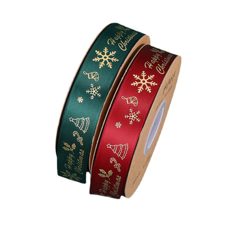 Yohpack Рождественская лента бант Бронзирующая лента для упаковки тортов жаккардовая лента оптом