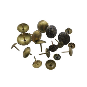 Clous à tête ronde en fer plaqué bronze antique pour quincaillerie de meubles - Product Image 2