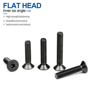 DIN 7991 Black Oxide <b>M4</b> Steel Hex Socket <b>Bolts</b> with Countersunk Head Allen <b>Bolts</b> Nuts Kits to Standard - Product Image 3