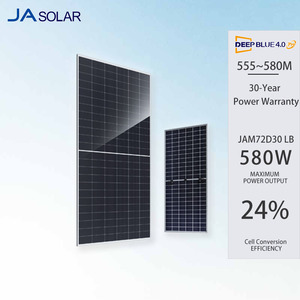 Panel Solar <span class=keywords><strong>JA</strong></span> Solar JAM72D30 LB 555-580W, Tipo P, Bifacial, Doble Cristal, PERC, Media Celda, Módulo Mono para Sistemas de Energía Fotovoltaica y Almacenamiento de Energía - Product Image 1