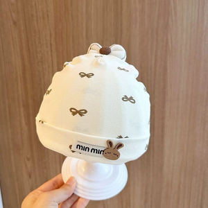 <span class=keywords><strong>Cappellini</strong></span> per neonati in puro cotone all'ingrosso, <span class=keywords><strong>cappellini</strong></span> sottili per primavera e autunno, <span class=keywords><strong>cappellini</strong></span> con fiocco a pois per fontanelle. - Product Image 4