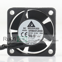 Ventilateur de refroidissement Delta DC 0.12A 4020 40X40X20MM 4CM avec interrupteur de vitesse, volume d'air élevé, double roulement à billes EFB0412HD-7R49