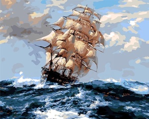 Khung Hình Ảnh Kỹ Thuật Số Vải Sơn <span class=keywords><strong>Monet</strong></span> Mặt Trời Mọc Tự Làm Sơn Bằng Số Với Cáng Khung - Product Image 2