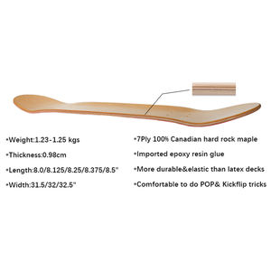 Tuck 8.0 pouces 8.25 pouces Vente en gros de hard rock vierge 7Ply <span class=keywords><strong>Canadian</strong></span> Maple Pro Skateboard - Product Image 3