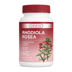 Extrait de plante naturelle OEM Rhodiola Rosea pour soutenir l'énergie, capsules végétales relaxantes, complément à base de racine de Rhodiola Rosea - Product Image 1