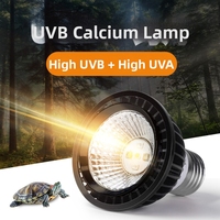 Lampu Pemanas Reptil LED UVA UVB, Lampu Kalsium Hemat Energi untuk Kura-kura, Kadal, dan Naga Berjenggot